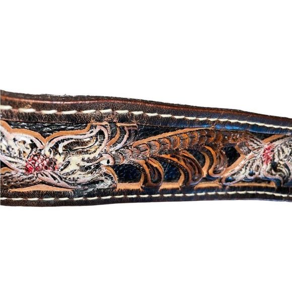 Vintage Custom Tooled Filigree Western Belt - Bid Now = Discounted Shipping main image 14